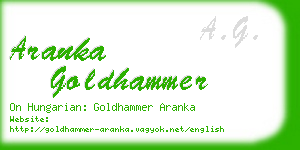 aranka goldhammer business card